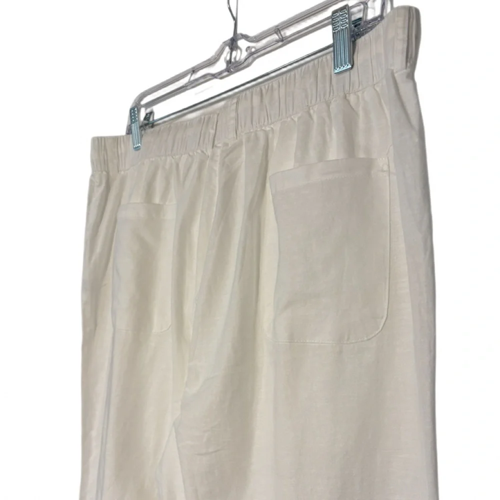 Men’s Linen Blend Pants Size 36 – 55% Cotton 45% Linen – Drawstring Waist – NIP